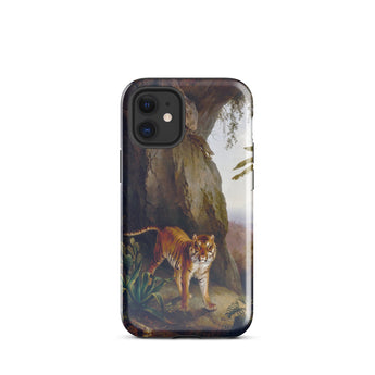 Tiger in a Cave - Jacques-laurent Agasse Iphone Case, 12 Mini / Gloss, Mobile Phone Cases, Toby Leon