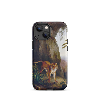 Tiger in a Cave - Jacques-laurent Agasse Iphone Case, 13 Mini / Matte, Mobile Phone Cases, Toby Leon