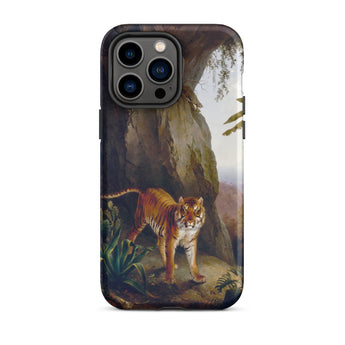 Tiger in a Cave - Jacques-laurent Agasse Iphone Case, 14 Pro Max / Matte, Mobile Phone Cases, Toby Leon