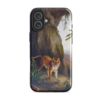 Tiger in a Cave - Jacques-laurent Agasse Iphone Case, 16 Plus / Gloss, Mobile Phone Cases, Toby Leon
