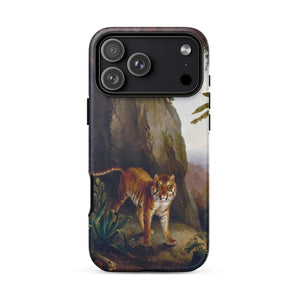 Tiger in a Cave - Jacques-laurent Agasse Iphone Case, 17 Pro Max / Matte, Mobile Phone Cases, Toby Leon