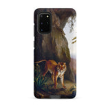 Tiger in a Cave - Jacques-laurent Agasse Phone Case Samsung Galaxy S20 Plus / Matte Rugged Black Phone Case Detailed Painting Orange Tiger