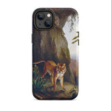 Tiger in a Cave - Jacques-laurent Agasse Phone Case Iphone 14 Plus / Matte Rugged Matte-finish Phone Case Detailed Classical Painting