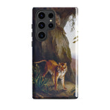 Tiger in a Cave - Jacques-laurent Agasse Phone Case Samsung Galaxy S23 Ultra / Gloss Sleek Black Phone Case Detailed Classic Painting