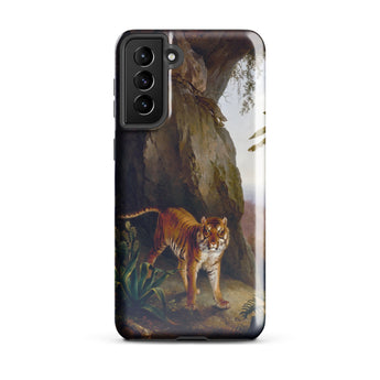 Tiger in a Cave - Jacques-laurent Agasse Phone Case, Samsung Galaxy S21 Plus / Gloss, Mobile Cases, Toby Leon