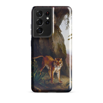 Tiger in a Cave - Jacques-laurent Agasse Samsung Case, Galaxy S21 Ultra / Gloss, Mobile Phone Cases, Toby Leon