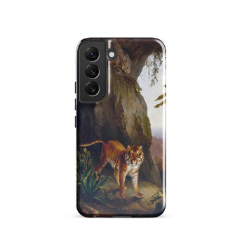 Tiger in a Cave - Jacques-laurent Agasse Samsung Case, Galaxy S22 / Gloss, Mobile Phone Cases, Toby Leon