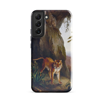 Tiger in a Cave - Jacques-laurent Agasse Samsung Case, Galaxy S22 Plus / Gloss, Mobile Phone Cases, Toby Leon