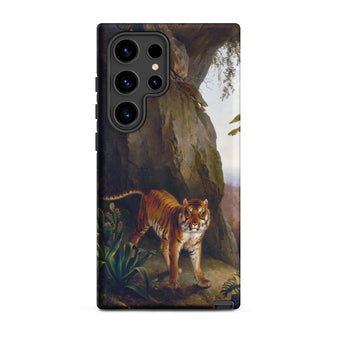 Tiger in a Cave - Jacques-laurent Agasse Samsung Case, Galaxy S24 Ultra / Matte, Mobile Phone Cases, Toby Leon