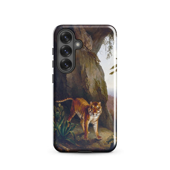 Tiger in a Cave - Jacques-laurent Agasse Samsung Case, Galaxy S25 / Gloss, Mobile Phone Cases, Toby Leon