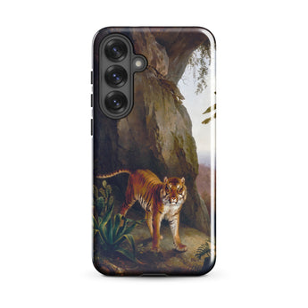 Tiger in a Cave - Jacques-laurent Agasse Samsung Case, Galaxy S25 Plus / Gloss, Mobile Phone Cases, Toby Leon