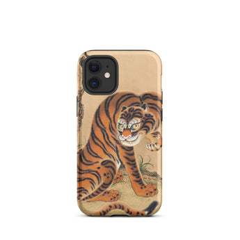 Tiger Cleaning its Paw - Matsui Keichu Iphone Case, 12 Mini / Matte, Tiger-themed Phone Case