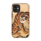 Tiger Cleaning its Paw - Matsui Keichu Iphone Case - 12 Mini / Matte