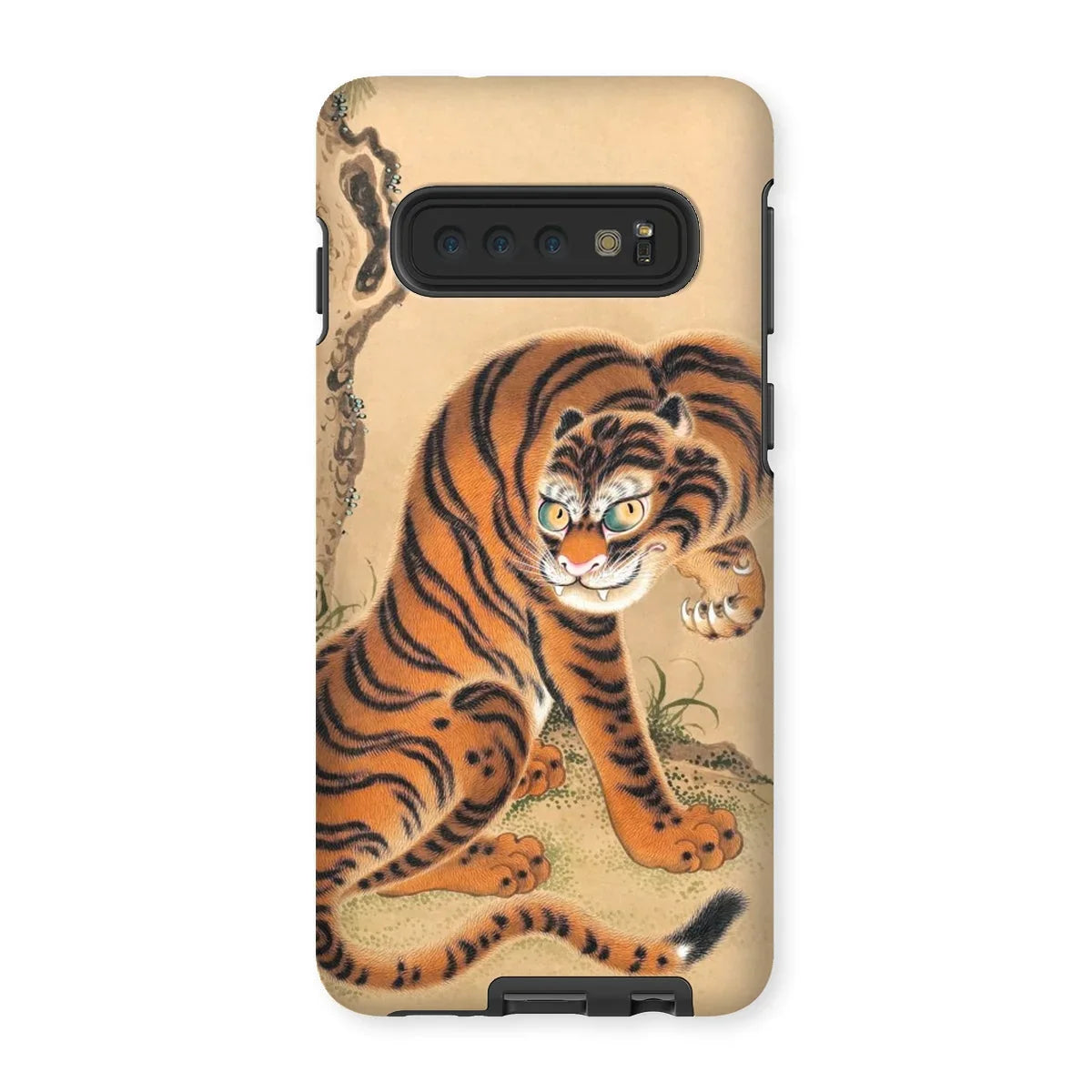 Tiger Cleaning its Paw - Matsui Keichu Iphone Case - Samsung Galaxy S10 / Matte