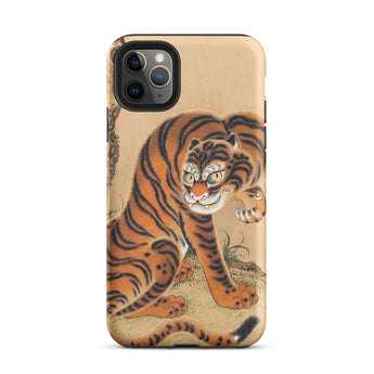 Tiger Cleaning its Paw - Matsui Keichu Phone Case Iphone 11 Pro Max / Matte Tiger-themed Phone Case Matsui Keichu Iphone Case, Paw
