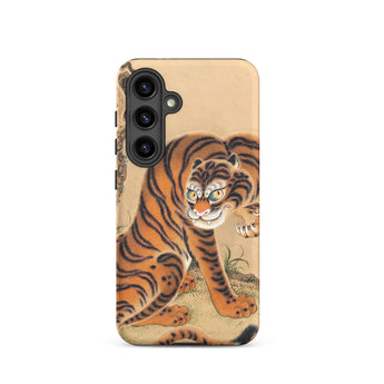 Tiger Cleaning its Paw - Matsui Keichu Samsung Case, Galaxy S24 / Matte, Smartphone Case Traditional East Asian Tiger Illustration
