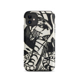 Tiger - Franz Marc Animal Aesthetic Iphone Case, 11 / Matte, Black White Patterned Phone Case