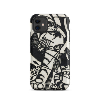 Tiger - Franz Marc Animal Aesthetic Iphone Case, 11 / Matte, Black White Patterned Phone Case