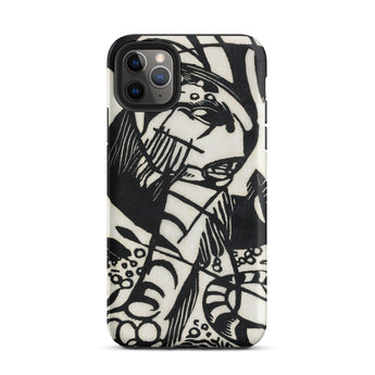 Tiger - Franz Marc Animal Aesthetic Iphone Case, 11 Pro Max / Matte, Black White Patterned Phone Case