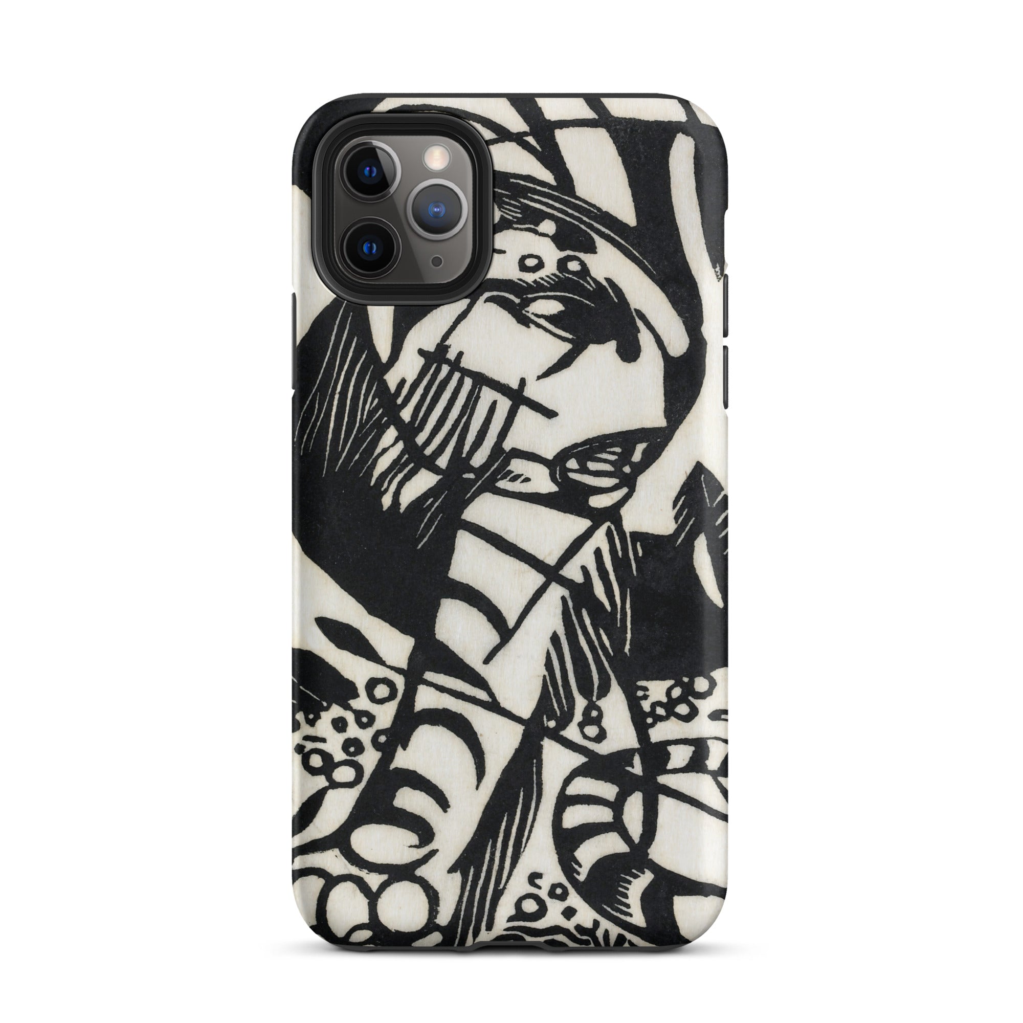 Tiger Franz Marc Animal Aesthetic Iphone Case, 11 Pro Max / Matte, Black White Patterned Phone Case