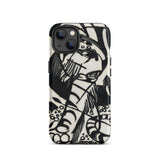 Tiger - Franz Marc Animal Aesthetic Iphone Case, 13 / Matte, Black White Patterned Phone Case