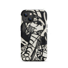 Tiger Franz Marc Animal Aesthetic Iphone Case, 13 / Matte, Black White Patterned Phone Case
