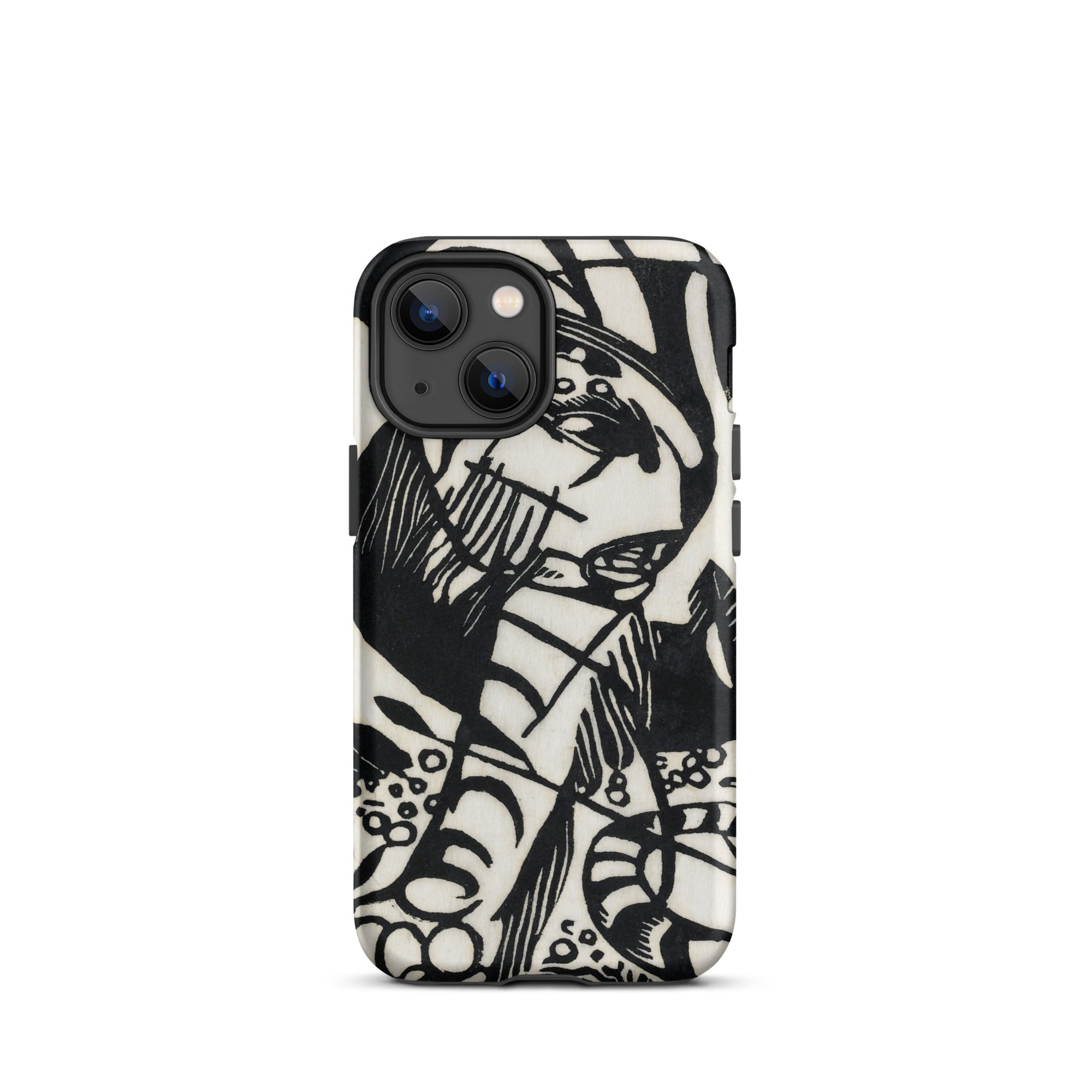Tiger Franz Marc Animal Aesthetic Iphone Case, 13 Mini / Matte, Black White Patterned Phone Case