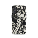 Tiger - Franz Marc Animal Aesthetic Iphone Case, 16 / Matte, Black White Patterned Phone Case