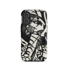 Tiger Franz Marc Animal Aesthetic Iphone Case, 16 / Matte, Black White Patterned Phone Case