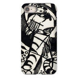 Tiger - Franz Marc Animal Aesthetic Iphone Case, 8 / Matte, Phone Case Black White Abstract Design Bold Lines