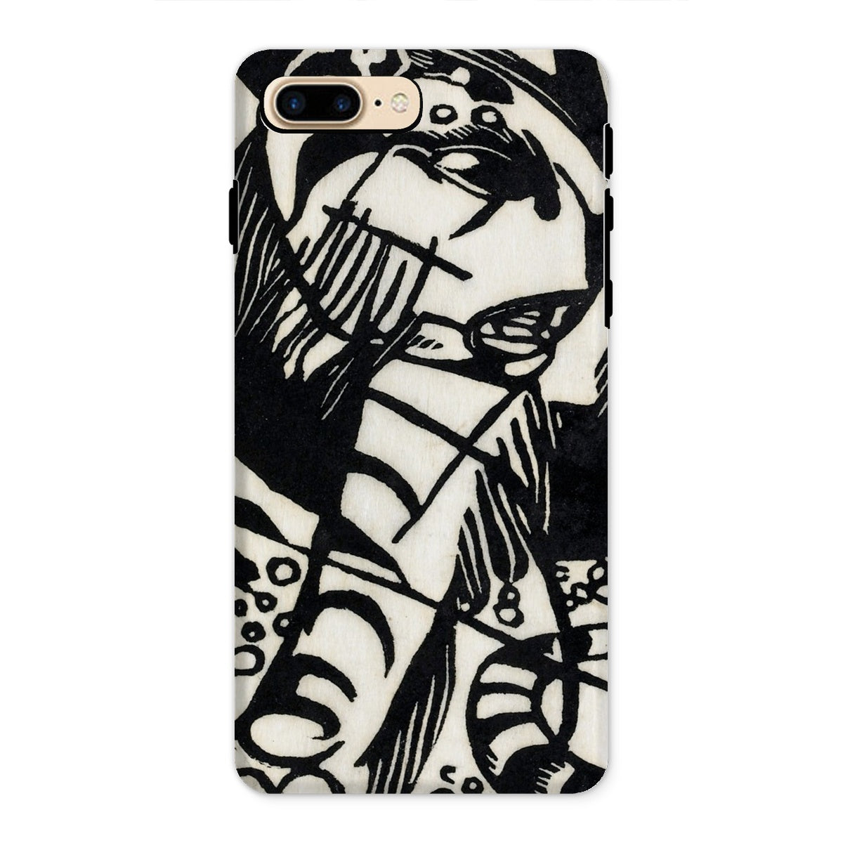 Tiger Franz Marc Animal Aesthetic Iphone Case, 8 Plus / Matte, Abstract Black White Patterned Phone Case Iphone