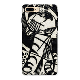 Tiger - Franz Marc Animal Aesthetic Iphone Case, 8 Plus / Matte, Abstract Black White Patterned Phone Case Iphone