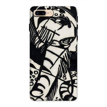 Tiger - Franz Marc Animal Aesthetic Iphone Case, 8 Plus / Matte, Abstract Black White Patterned Phone Case Iphone