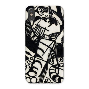 Tiger - Franz Marc Animal Aesthetic Iphone Case x / Matte Phone Case Abstract Black White Artistic Design Franz Marc’s Avant-garde,