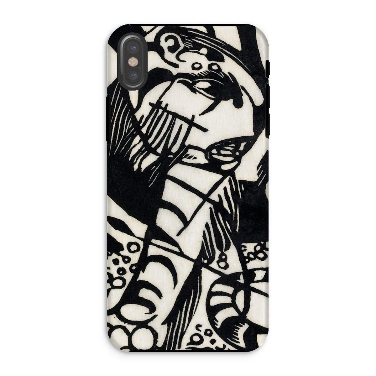 Tiger Franz Marc Animal Aesthetic Iphone Case, Xs / Matte, Phone Case Abstract Black White Artistic Design