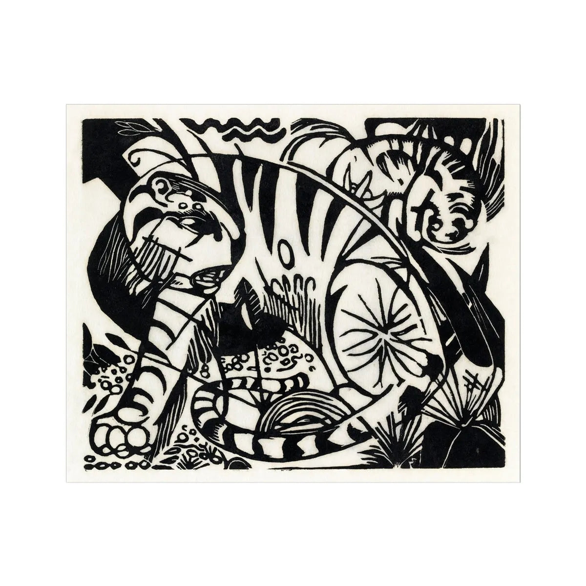 Tiger By Franz Marc Fine Art Print - 48’x40’ - Posters Prints & Visual Artwork - Aesthetic Art