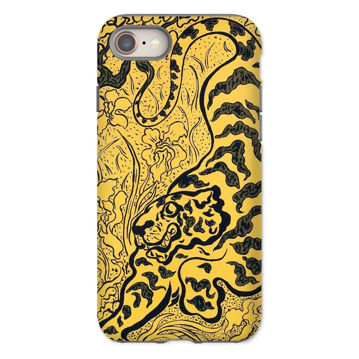 Tiger In The Jungle - Graphic Art Phone Case - Paul Ranson - Iphone 8 / Matte - Mobile Phone Cases - Aesthetic Art