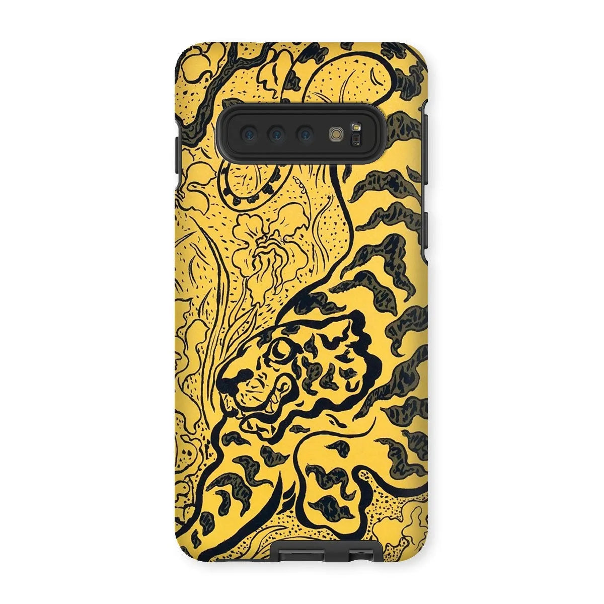 Tiger In The Jungle - Graphic Art Phone Case - Paul Ranson - Samsung Galaxy S10 / Matte - Mobile Phone Cases