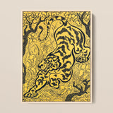 Tiger in the Jungle - Paul Ranson Art Print / Canvas, 12x16’’ / 31x41cm / Natural Frame, Posters Prints & Visual Artwork, Toby Leon
