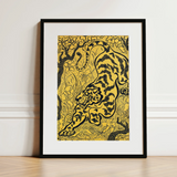 Tiger in the Jungle - Paul Ranson Art Print / Canvas, 12x16’’ / 31x41cm / Black Frame / Matboard, Posters Prints & Visual Artwork, Toby Leon