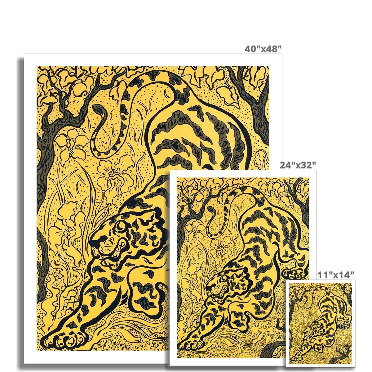 Tiger In The Jungle By Paul Ranson Fine Art Print - Posters Prints & Visual Artwork - Aesthetic Art