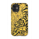 Tiger in the Jungle - Paul Ranson Iphone Case, 12 Mini / Matte, Decorative Yellow Black Iphone Case Intricate Abstract Design