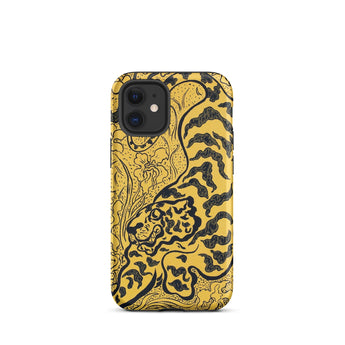 Tiger in the Jungle - Paul Ranson Iphone Case, 12 Mini / Matte, Yellow Phone Case Tiger Design