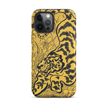 Tiger in the Jungle - Paul Ranson Iphone Case, 12 Pro Max / Matte, Yellow Phone Case Tiger Design