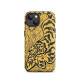 Tiger in the Jungle - Paul Ranson Iphone Case, 13 / Matte, Yellow Phone Case Tiger Design