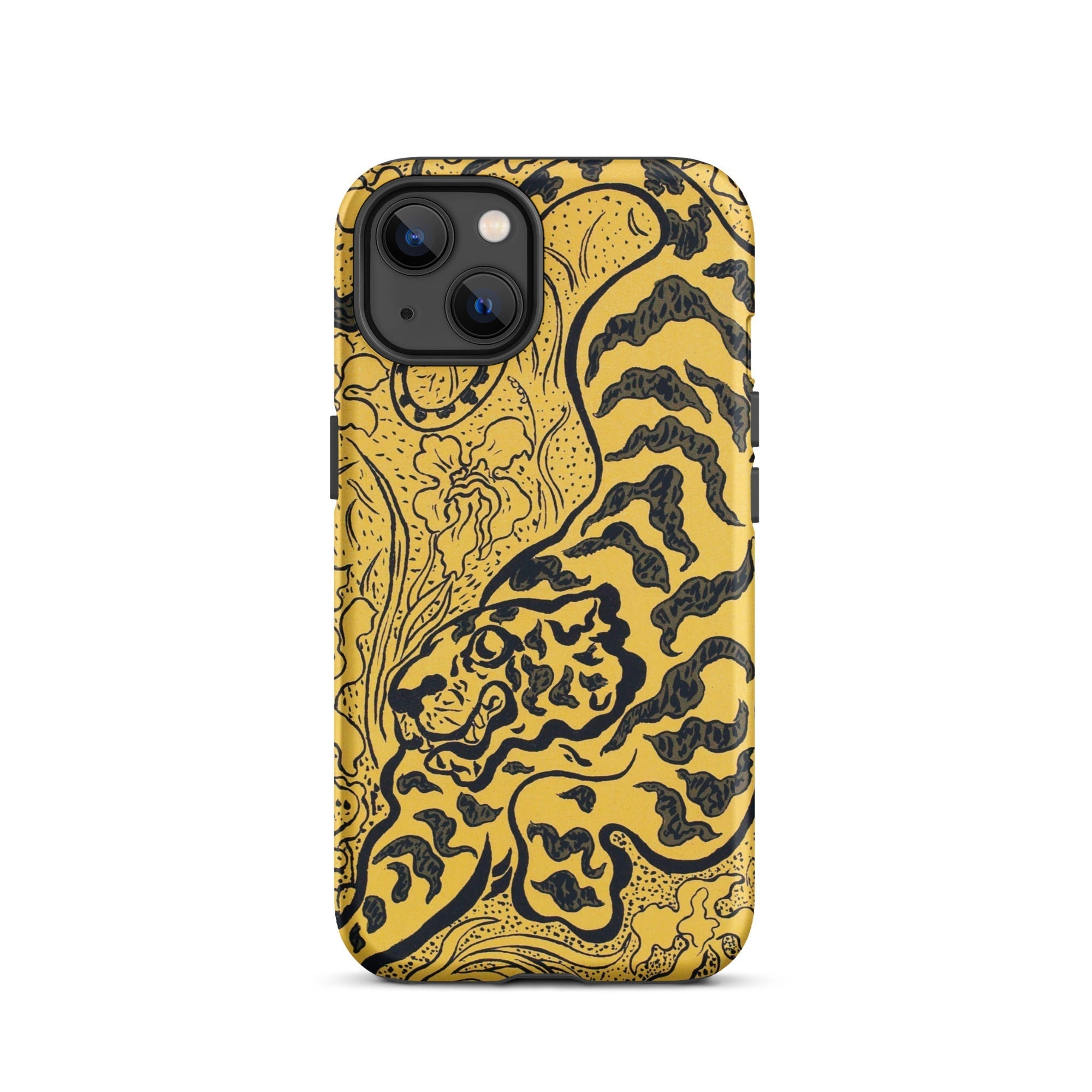Tiger in the Jungle Paul Ranson Iphone Case, 13 / Matte, Yellow Phone Case Tiger Design