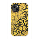 Tiger in the Jungle - Paul Ranson Iphone Case, 13 Mini / Matte, Yellow Black Patterned Iphone Case Abstract Tiger-like Design