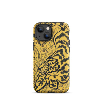 Tiger in the Jungle - Paul Ranson Iphone Case, 13 Mini / Matte, Yellow Phone Case Tiger Design