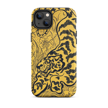 Tiger in the Jungle - Paul Ranson Iphone Case, 14 Plus / Matte, Yellow Phone Case Tiger Design
