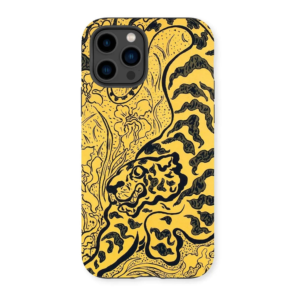 Tiger in the Jungle - Paul Ranson Iphone Case, 14 Pro / Matte, Iphone Case Yellow Black Tiger-inspired Abstract Design
